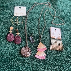 🔴 Boho Style Gold/Rose Gold Jewelry Lot